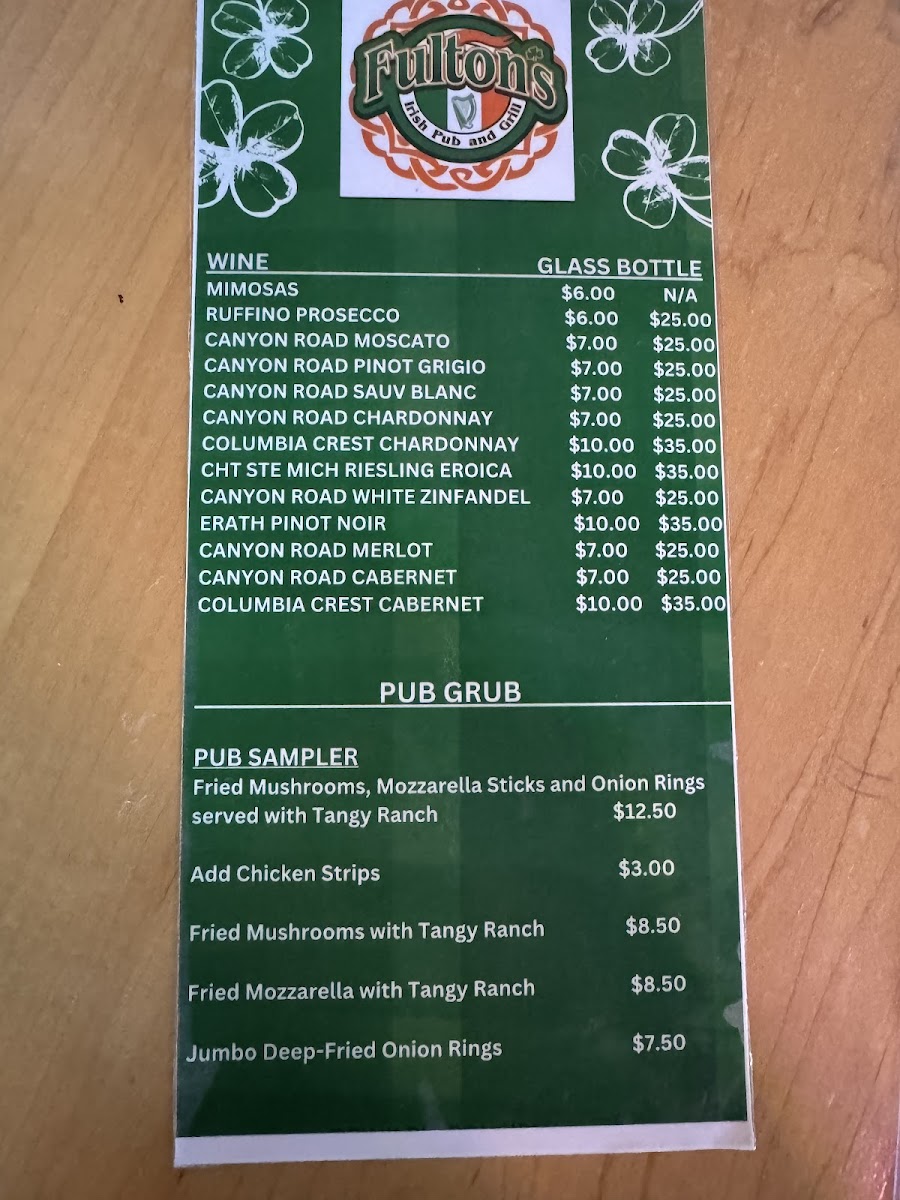 Fulton's Irish Pub and Grill Menu - Image 5